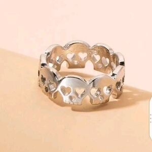🆕☠️Silvertone Skull Face Ring☠️